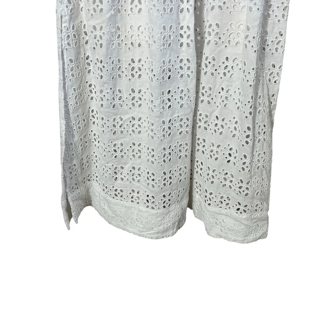 J. CREW Linen Blend Maxi Skirt in Eyelet‎ Lace BI743